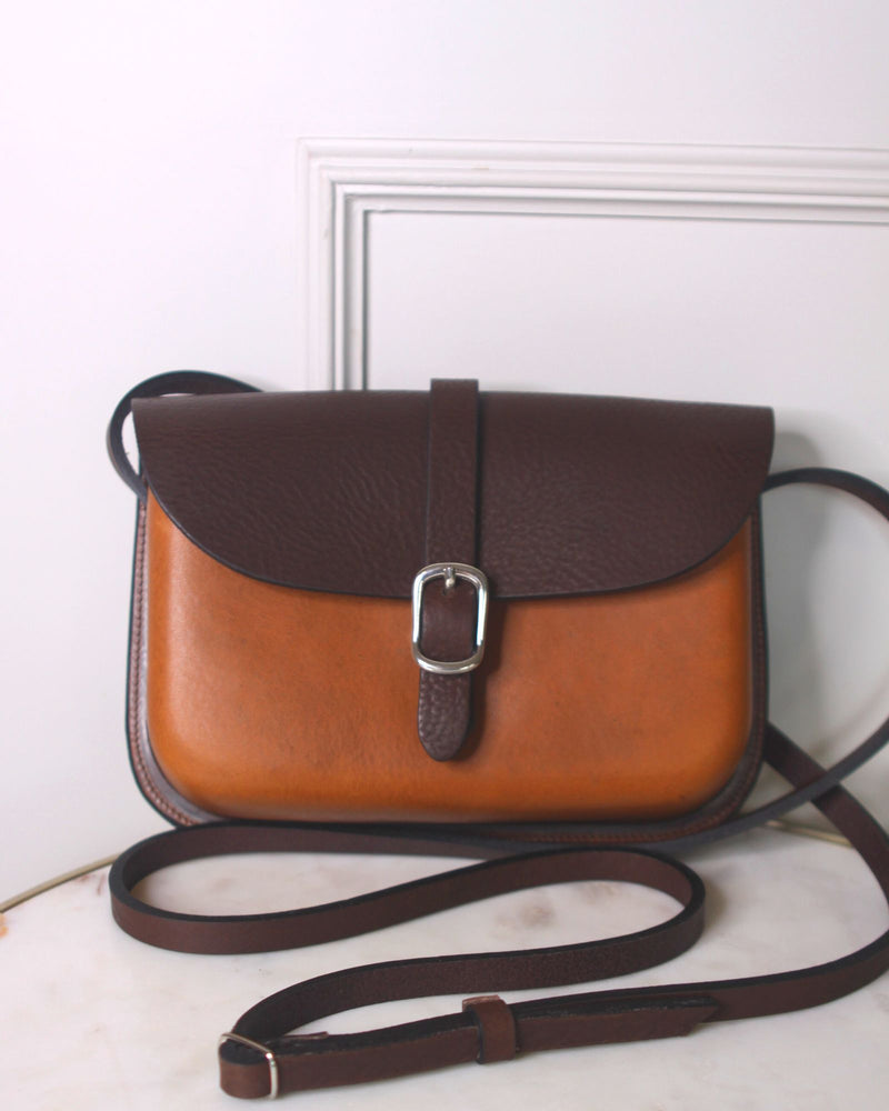 Bolsa It-bag "L'adorable" bicolore marrón