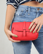 Bolsa It-bag "Le Mignon" de cuero rojo