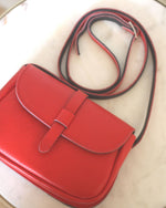 Bolsa It-bag "Le Mignon" de cuero rojo