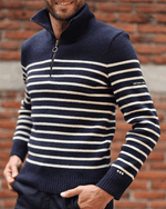 Suéter marinero de color azul y blanco - para Él